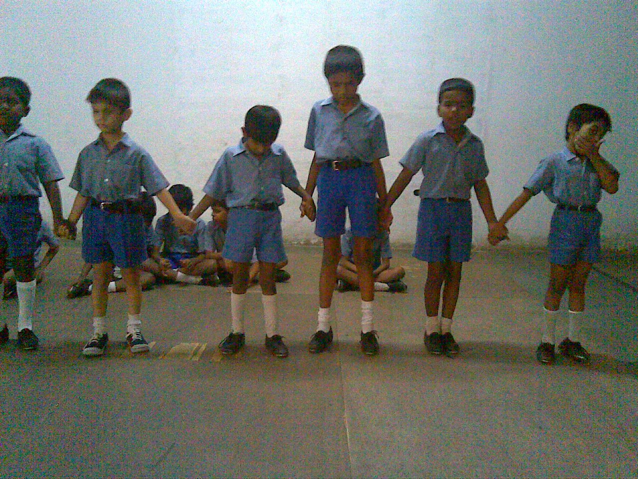 Partially blind child-artists practicing tap dance under mentorship of Anand Kaushik Parashar.